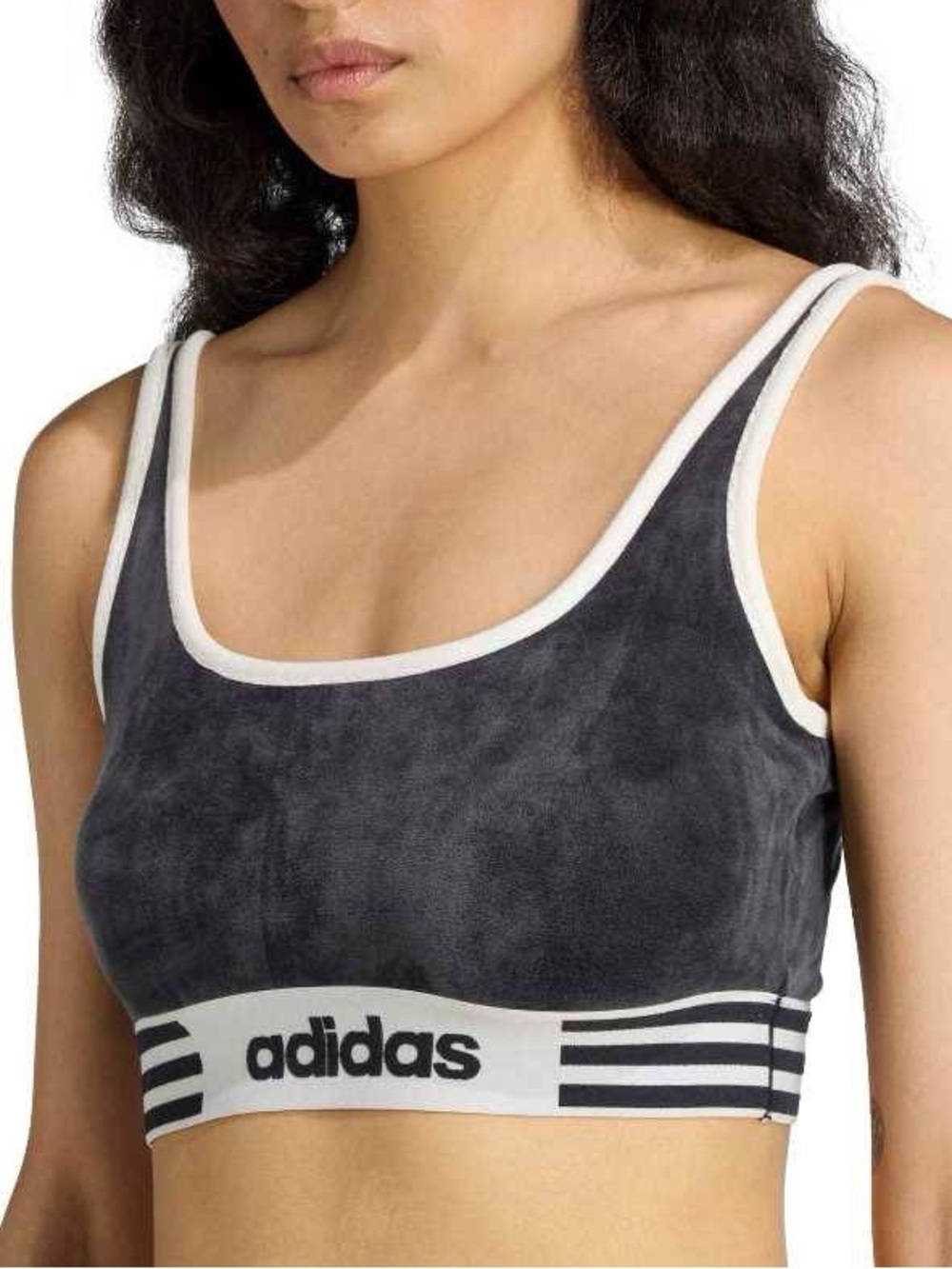 Adidas Wintersed Women’s Velvet Grey Sport Bra Size Large NWT